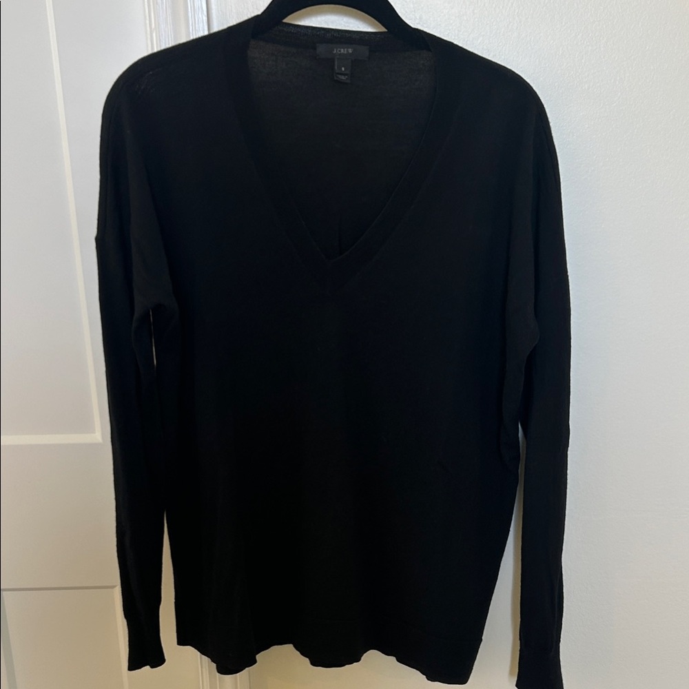 J. Crew Classic Black V-Neck Women’s Sweater